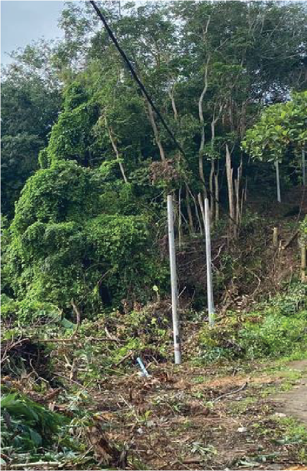 Overhead cable installation work