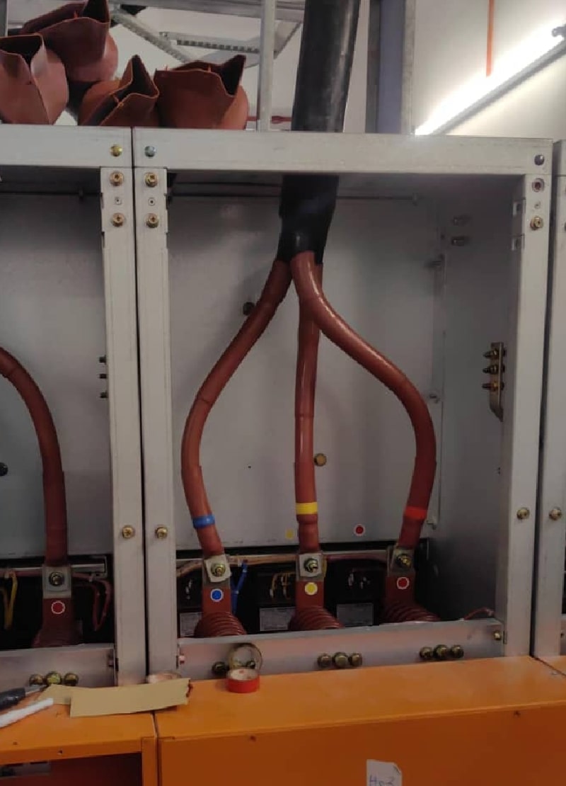 Termination cable & installation for HT 11kV switchgear